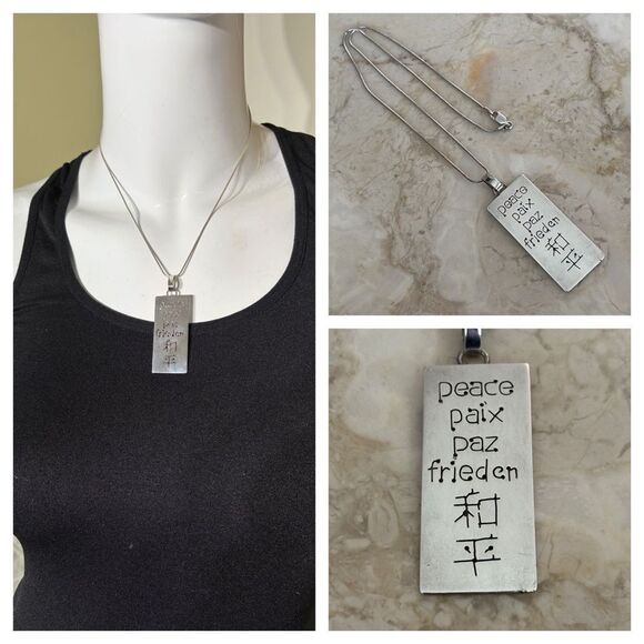 Jewelry - 925 Sterling Silver “Peace” Necklace (Proceeds to Doctors Without Borders)